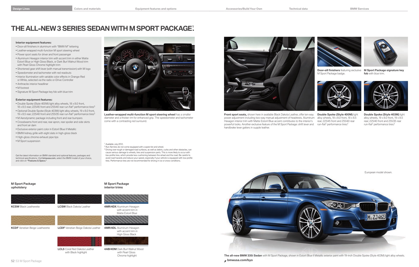 2012 BMW 3-Series Sedan Brochure Page 28